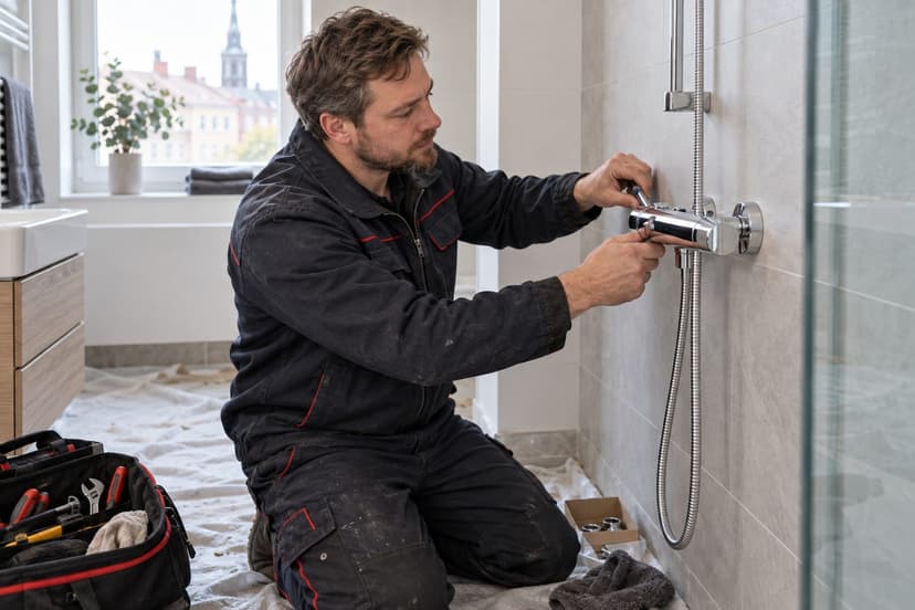 Dušas maisītāja uzstādīšana renovētā vannas istabā